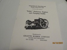 Rare, Keller/ Bloomer Gas Engine Instruction/ Parts  Manual