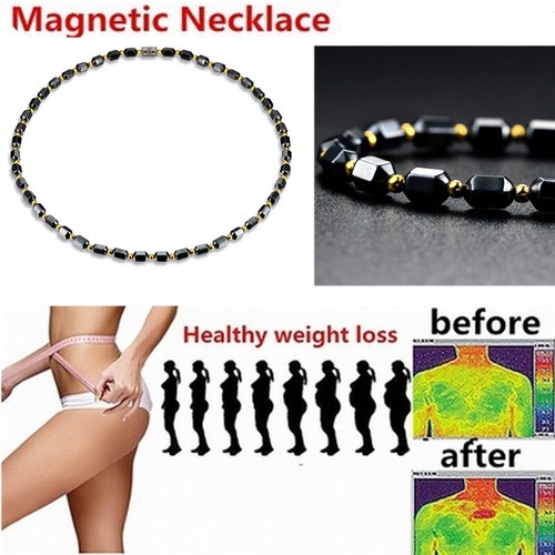 Magnetic Hematite Beaded Necklace Therapy Arthritis Healthy Pain Relief Gift New - Picture 5 of 24