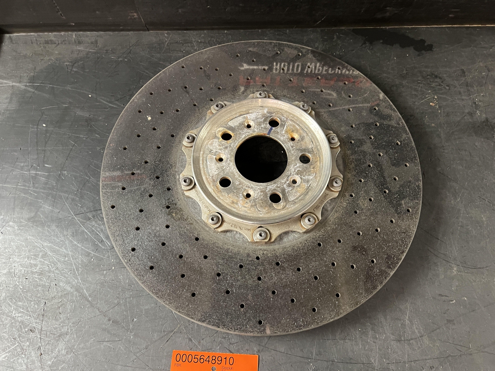 2007 BENTLEY CONTINENTAL GT DRIVER LEFT FRONT BRAKE CERAMIC ROTOR ID# 3W0615301J