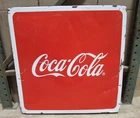 Coca Cola Metal Table Porcelain Top #7-Mexican-Restaurant Bar-30x30-Vintage