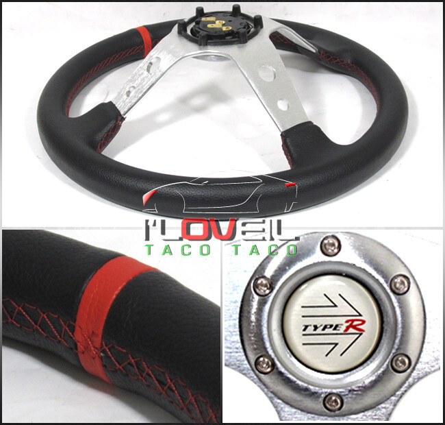 350mm Detachable Steering Wheel Kit Polish Quick Release + Hub Adapter