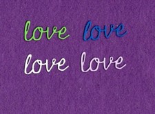 LOVE  26 die cuts scrapbook cards