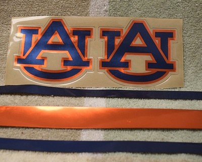 2022-24 Auburn Tigers AUTHENTIC CHROME Football Helmet Decal Set - SEE PHOTOS