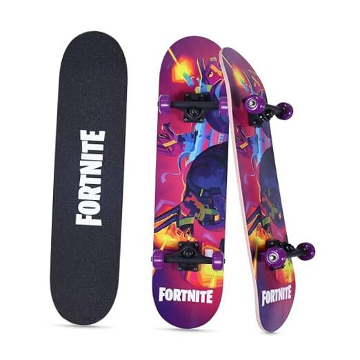 Fortnite 31-Inch Cruiser Skateboard with Blasters Graphic for Kids and Teens