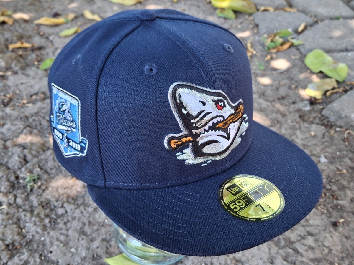 Topperz New Era 7 1/2 Myrtle Beach Pelicans Cap Hat Shark Jaws