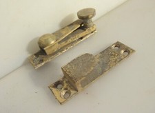 Vintage Brass Sash Window Latch Lock Fastener Catch Old Handle
