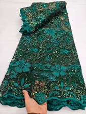 YQOINFKS Sequin Fabric Fashion Tulle Lace Swiss Voile Embroidery 5 Yards