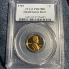 1960 Lincoln Cent 1c PCGS PF 67 Red Large Date / Small Date FS-103