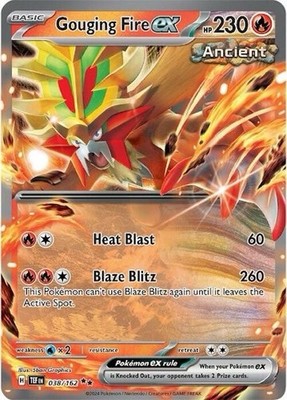 The Pokémon Company Gouging Fire ex 038/162 SV05 Double Rare Holo 230HP
