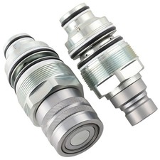 Male & Female Flat Face Coupler For Bobcat 753, 763 T140 T250 T300 T320 T450