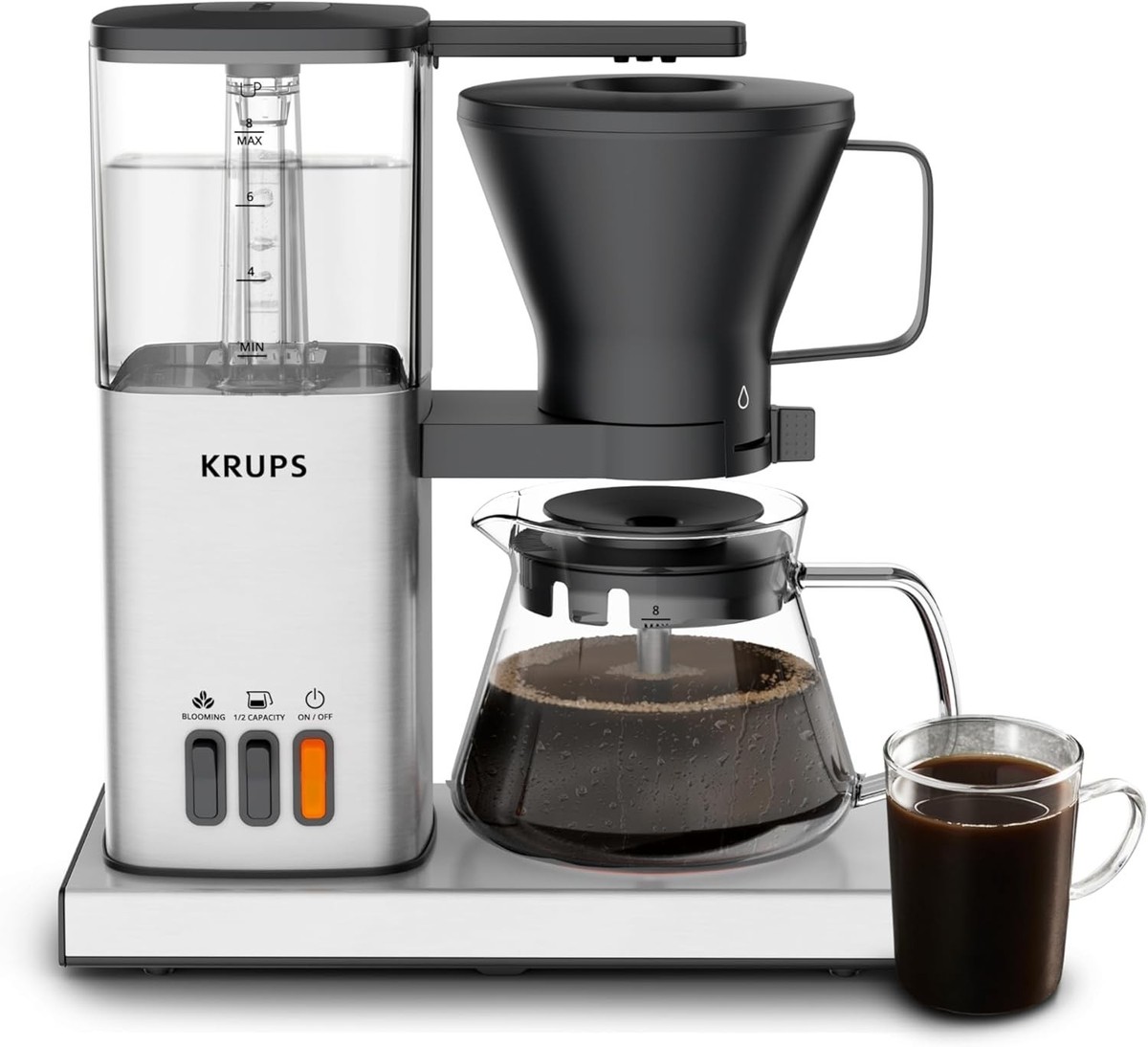 KRUPS Essential Brewer 8-Cup Drip Coffee Maker, SCA-Certified, Stainless  Steel | eBay