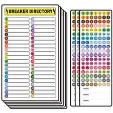 Breaker Panel Labels Circuit 9 Pcs 0.5 inch, White