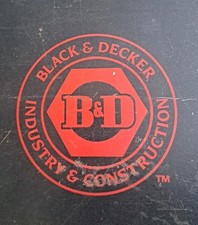 Caja de herramientas de metal taladro Black & Decker de colección SOLO ESTUCHE logotipo de industria/construcción