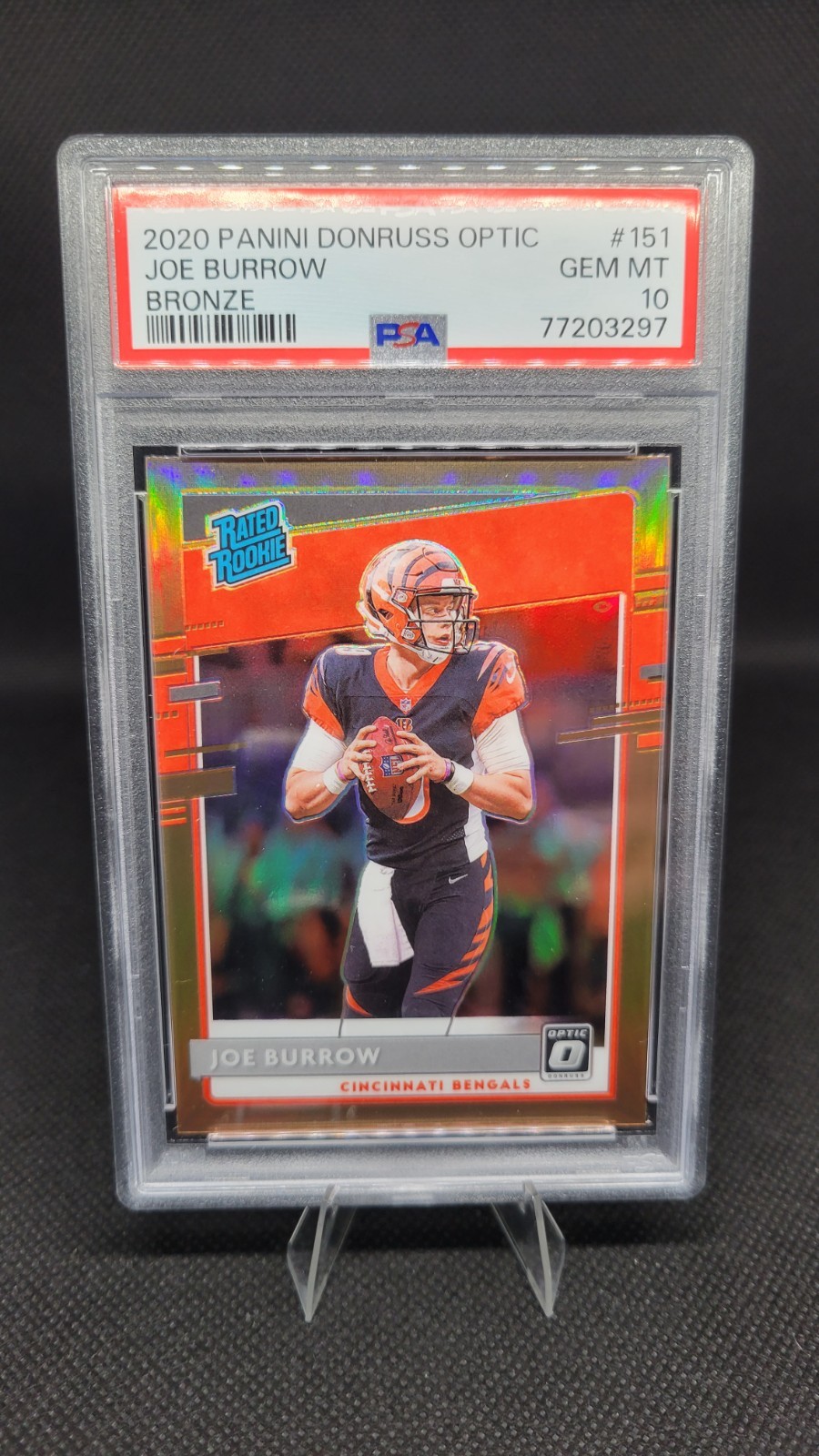 2020 Optic Joe Burrow #151 Bronze (RC) PSA 10
