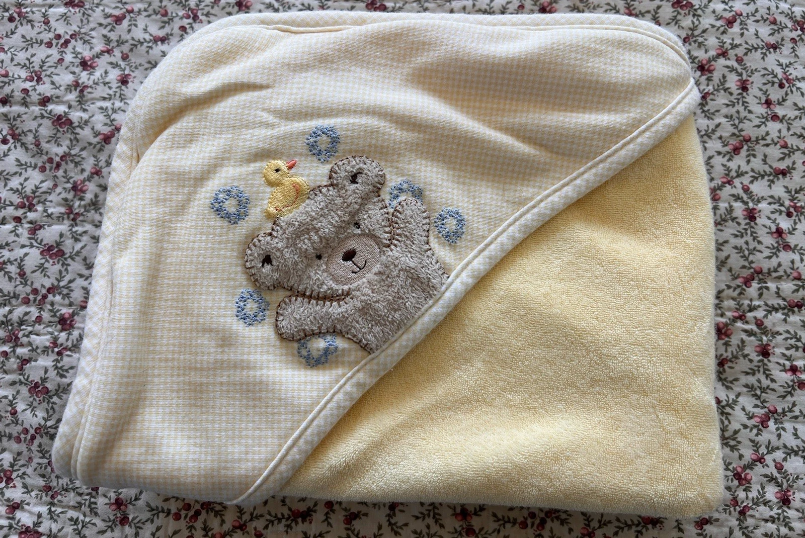 CARTERS BABY BATH TOWEL YELLOW TERRY BEAR BUBBLES DUCKY VINTAGE
Opens in a new window or tab