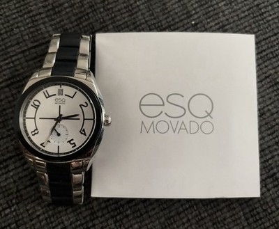 ESQ By Movado Subdial Stainless Steel Round Wrist Watch