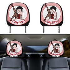 Universal Car Seat Headrest Cover Betty Boop Front Car Seat Headrest Covers Set Universal Car Seat Headrest Cover Betty Boop Front Car Seat Headrest Covers Set