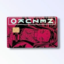 Slayer Nezuko Holographic Credit Card Sticker Debit Skin Cover