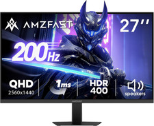 27 Inch 200Hz WQHD 2560 X 1440 Fast IPS Gaming Monitor, Built-In Speakers, 1Ms