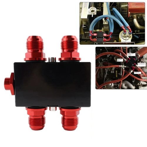 Aluminum AN10 Oil Sandwich Adapter With Integrated 70°C Thermostat Function - Picture 2 of 8
