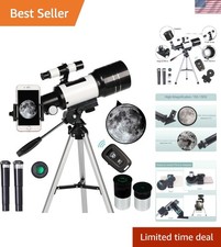 Telescope for Adults  Kids, 70mm Aperture Refractor 15X-150X Portable Travel...