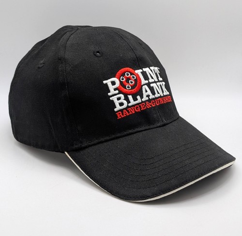Point Blank Shooting Range Gun Shop Strap Back Hat Cap Black Firearms Unisex
