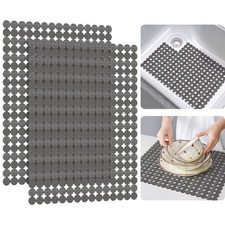 2-Pack Kitchen Sink Mat: PVC Adjustable Sink Protector Sink liner Pad Dis...