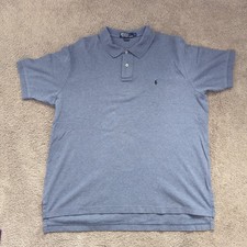 Polo Ralph Lauren Blue Short Sleeve Button Front Shirt Men s XL 100 Cotton