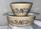 Vintage Pyrex Homestead 401 Mixing Bowl & 045 Casserole Dish 1970s 1980s