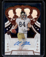Cole Kmet 2020 Panini Chronicles Draft Picks Crown Royale Holo Rookie Auto /49