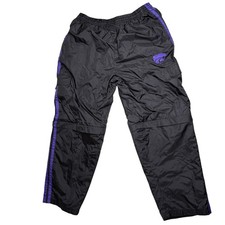 Kansas State Wildcats Nylon Track Pants XL Black Purple Zip Off Convertible