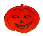 3 Vintage Dennison Halloween Jack O Lantern Scarecrow Pumpkin Seals Paper DieCut — photo 2
