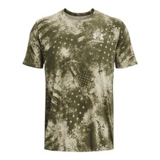 Under Armour 1373893 Men's UA Freedom Amp T-Shirt, OD Green/Khaki Base, Medium