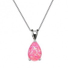 Women's Waterdrop Opal Pendant Necklace Elegant Luxury Fashion Jewelry