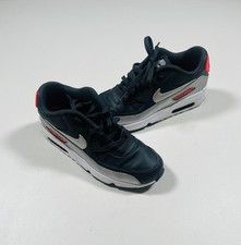 Nike Air Max 90 Shoes Youth Size 6Y Black Metallic Silver Infrared GS Running