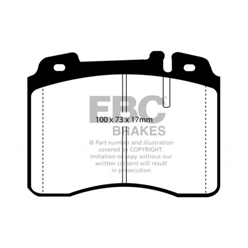 EBC For Mercedes-Benz 300SL/500SL 1990-1993 Front Brake Pads 5.0 Yellowstuff Foto 2 de 4