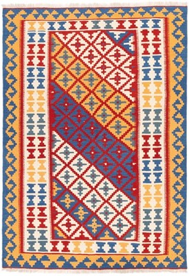 Kelim Kashkouli Teppich 150x212 cm handgewebt Wolle Persien Unikat Neu