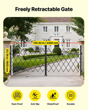 Double Folding Security Gate, 129.92 x 63.19 in W x H 