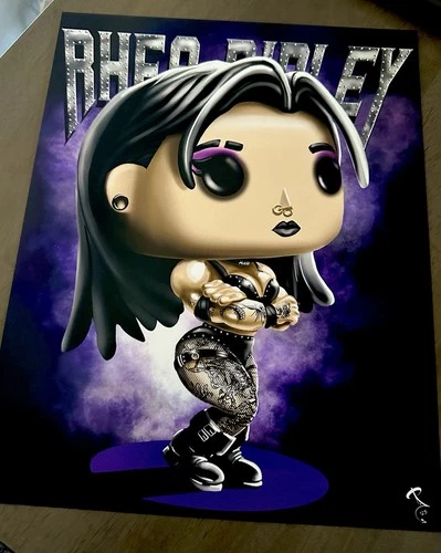 Rhea Ripley WWE Wrestling funko Style print
