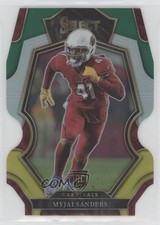 2022 Panini Select Premier Level Green & Yellow Prizm Die-Cut Myjai Sanders 0i76