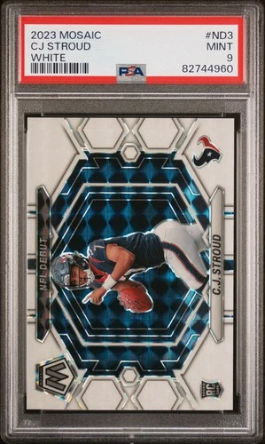 24/25(1/1)2023 Panini Mosaic #ND-3 C.J. Stroud Silver (RC) Rookie PSA 9💵💵💵