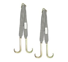 2 Pack Tow Straps V Bridle 3 X 24 W 15 J Hooks 5400 Wll Recovery V-strap
