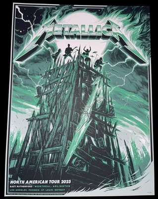METALLICA Concert Poster NORTH AMERICAN TOUR 2023 Green Variant