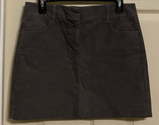 J Crew Skirt Womens 4 Gray Corduroy Mini Casual Fall Retro Pockets 90s Y2K