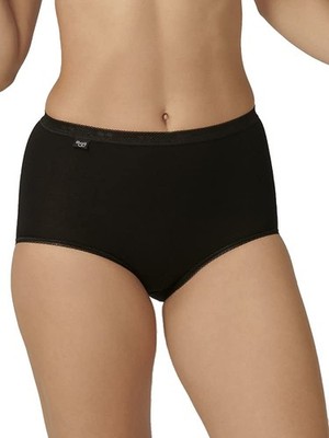 Damen Unterhose Basic+ Maxi, 48, Schwarz
