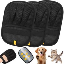 Eoblrodi Electrostatic Pet Hair Removal Gloves for Cats & 3PC-Black