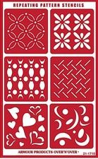 Armour Reusable Over n Over Glass Etching Stencil - Repeating Patterns