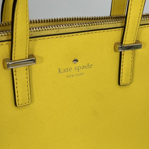 Kate Spade 100% Cow Leather Crossbody Bag Yellow - Picture 10 of 16