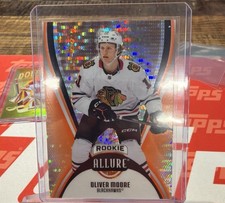 2025-26 UD Allure Oliver Moore #133 Rookie Orange Slice Chicago Blackhawks RC