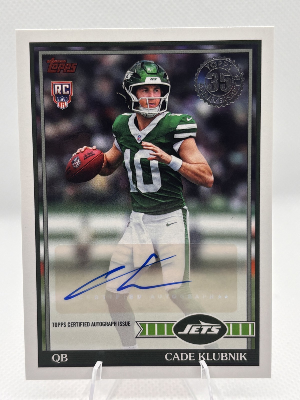 2026 Topps Flagship Football Cade Klubnik 1991 Rookie Auto #91FRA-CK Jets RC